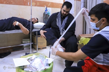 خدمت رسانی هلال احمر در اجتماع بزرگ اربعین حسینی