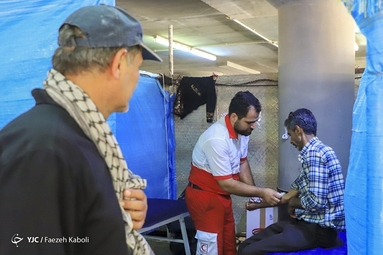 خدمت رسانی هلال احمر در اجتماع بزرگ اربعین حسینی