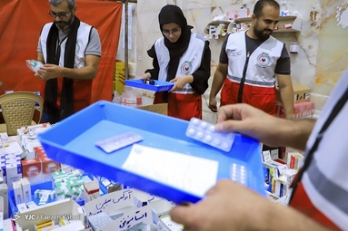خدمت رسانی هلال احمر در اجتماع بزرگ اربعین حسینی