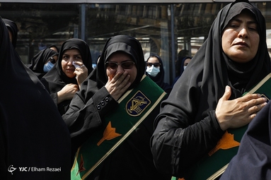 مراسم تشییع و خاکسپاری پیکر شهید گمنام در سازمان ثبت احوال کشور