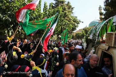 تشییع پیکر مطهر شهید مدافع امنیت سلمان امیر احمدی در تهران