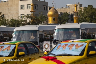 آیین بهره برداری از ۲۶۳ دستگاه اتوبوس و مینی‌بوس و دو هزار تاکسی در پایتخت