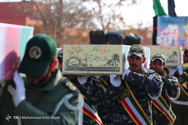 مراسم استقبال از ۲ شهید گمنام دوران دفاع مقدس در همدان