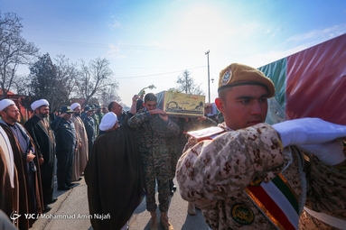 مراسم استقبال از ۲ شهید گمنام دوران دفاع مقدس در همدان