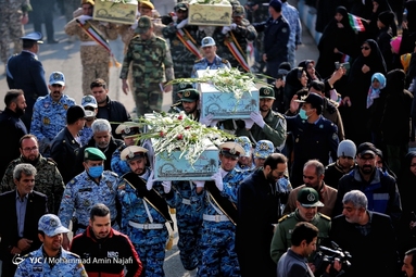 مراسم استقبال از ۲ شهید گمنام دوران دفاع مقدس در همدان
