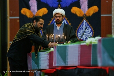 مراسم استقبال از ۲ شهید گمنام دوران دفاع مقدس در همدان
