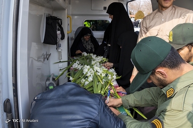 مراسم استقبال از ۶ شهید گمنام دوران دفاع مقدس در ارومیه