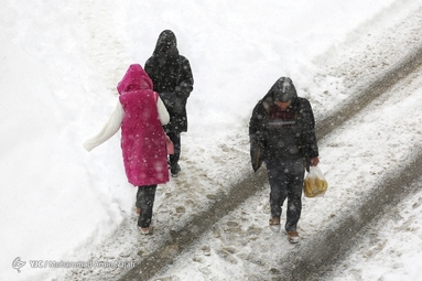 بارش برف در همدان