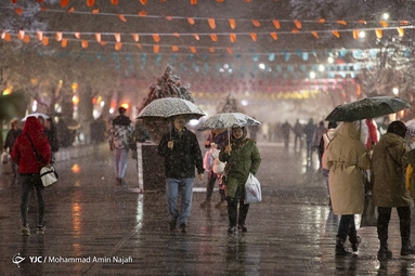 بارش برف در همدان