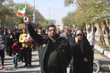 مراسم چهل و چهارمین پیروزی شکوهمند انقلاب اسلامی در خرمشهر