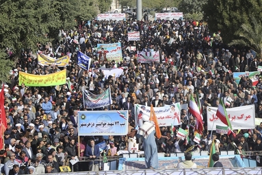 مراسم چهل و چهارمین پیروزی شکوهمند انقلاب اسلامی در خرمشهر