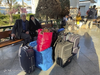 مسافران نوروزی در پایانه ترمینال غرب