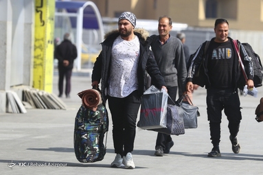 استقبال از بهار و میهمانان نوروزی در پایانه مرکزی تبریز