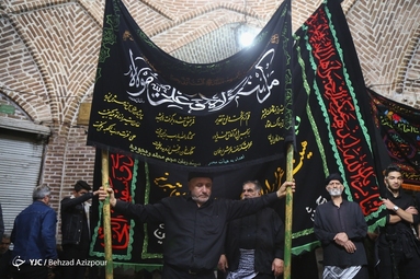 مراسم عزاداری شهادت امام علی (ع) در بازار تاریخی تبریز