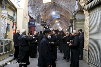 مراسم عزاداری شهادت امام علی (ع) در بازار تاریخی تبریز