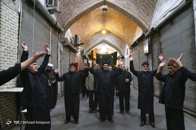 مراسم عزاداری شهادت امام علی (ع) در بازار تاریخی تبریز