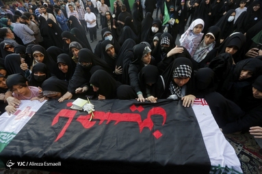 مراسم وداع با پیکر مطهر شهید آشوری جانی بت اوشانا