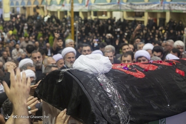مراسم وداع با پیکر شهید آیت الله عباسعلی سلیمانی در مصلی بابلسر