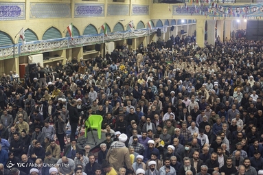 مراسم وداع با پیکر شهید آیت الله عباسعلی سلیمانی در مصلی بابلسر