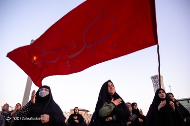 اجتماع عزاداران امام صادق (ع) در میدان امام حسین (ع)