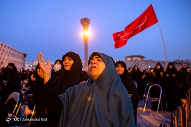اجتماع عزاداران امام صادق (ع) در میدان امام حسین (ع)