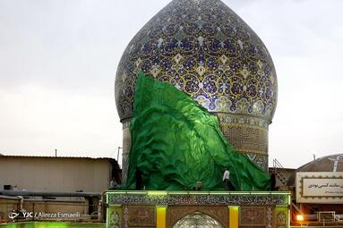 رونمایی از گنبد جدید حرم امامزاده طاهر بن زین العابدین (ع)