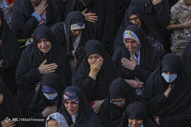پیکر مطهر شهید تازه تفحص شده عیسی شجاعی در کرج