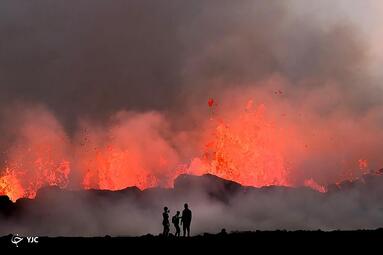 فوران کوه آتشفشانی در ایسلند