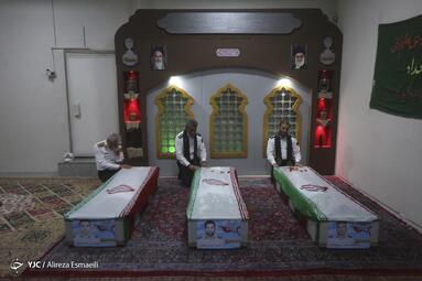 مراسم وداع با شهدای پلیس راه سیستان و بلوچستان در معراج شهدای تهران