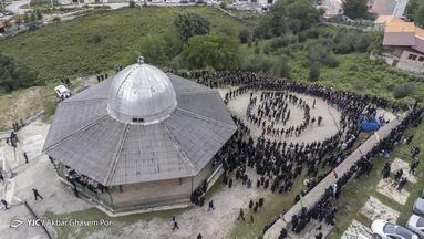 نخل گردانی در روستای گَنگرَج کُلا از توابع دهستان چلاو شهرستان آمل روز تاسوعای حسینی(ع)