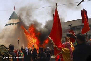 خیمه سوزان ظهر عاشورا - چهار راه گلوبندک تهران