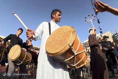 مراسم استقبال از کاروان پیاده مشهد _ کربلا (کاروان پیاده انصارالحسین)