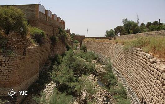 بند امیر که جایگاه رویش درختچه ها و گیاهان هرز شده است