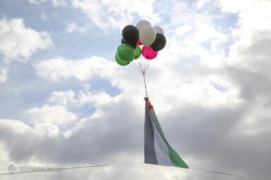 پرواز بادبادک‌ها در حمایت از مردم مظلوم فلسطین