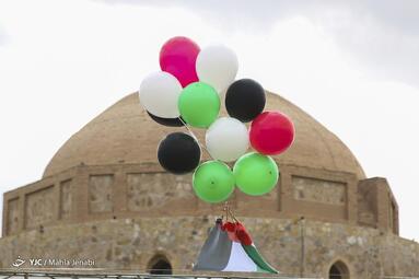 پرواز بادبادک‌ها در حمایت از مردم مظلوم فلسطین