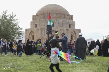 پرواز بادبادک‌ها در حمایت از مردم مظلوم فلسطین