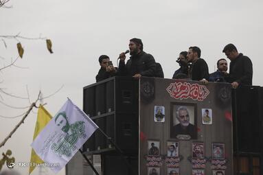 مراسم تشییع پیکر دو شهید مدافع حرم در شهرک اکباتان تهران