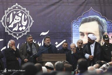 مراسم تشییع پیکر دو شهید مدافع حرم در شهرک اکباتان تهران