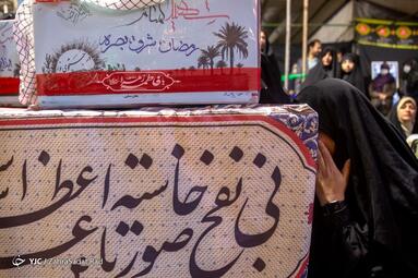 وداع با پیکر ۱۱۰ شهید گمنام در باغ موزه دفاع مقدس