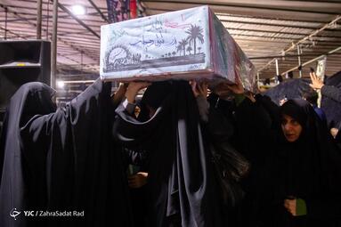 وداع با پیکر ۱۱۰ شهید گمنام در باغ موزه دفاع مقدس