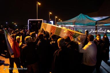 وداع با پیکر ۱۱۰ شهید گمنام در باغ موزه دفاع مقدس