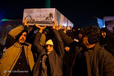 وداع با پیکر ۱۱۰ شهید گمنام در باغ موزه دفاع مقدس