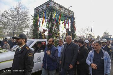 تشییع پیکر شهید مدافع امنیت «حسن بابانیا» همراه با شهدای گمنام در رشت
