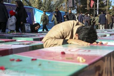 مراسم تشییع پیکر شهدای انفجار تروریستی کرمان