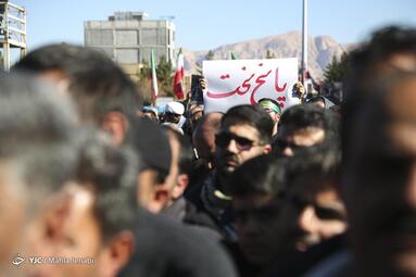 مراسم تشییع پیکر شهدای انفجار تروریستی کرمان