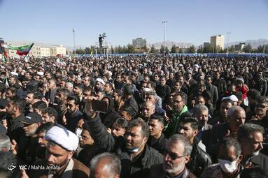 مراسم تشییع پیکر شهدای انفجار تروریستی کرمان