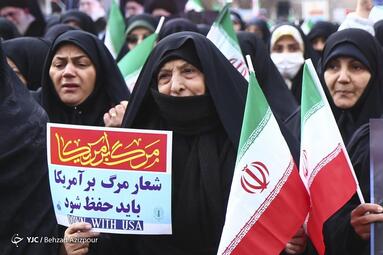 راهپیمایی مردم تبریز در محکومیت حادثه تروریستی کرمان
