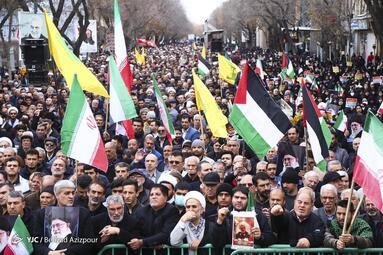 راهپیمایی مردم تبریز در محکومیت حادثه تروریستی کرمان