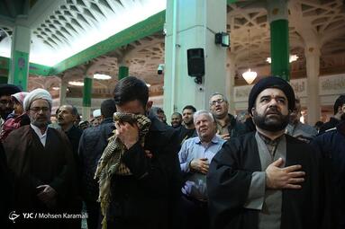 مراسم وداع با پیکر مطهر شهید سعید کریمی و شهید علی آقازاده از شهدای حمله تروریستی رژیم صهیونیستی به دمشق