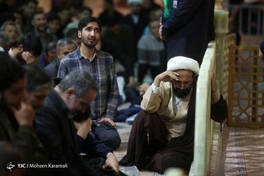 مراسم وداع با پیکر مطهر شهید سعید کریمی و شهید علی آقازاده از شهدای حمله تروریستی رژیم صهیونیستی به دمشق